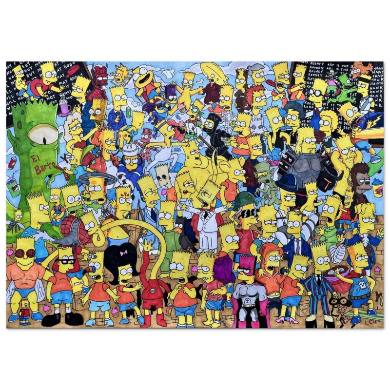 The Bart SIMPSON Variants Premium Matte Paper Poster A3 (29.7 x 42  cm)