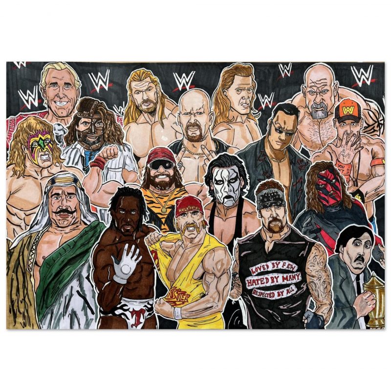 WWE WWF WCW Premium Matte Paper Poster A3 (29.7 x 42  cm)