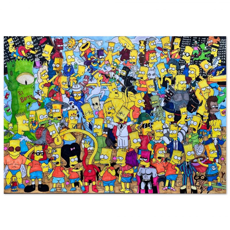 Bart Simpson Variants Premium Matte Paper Poster A3 (29.7 x 42  cm)