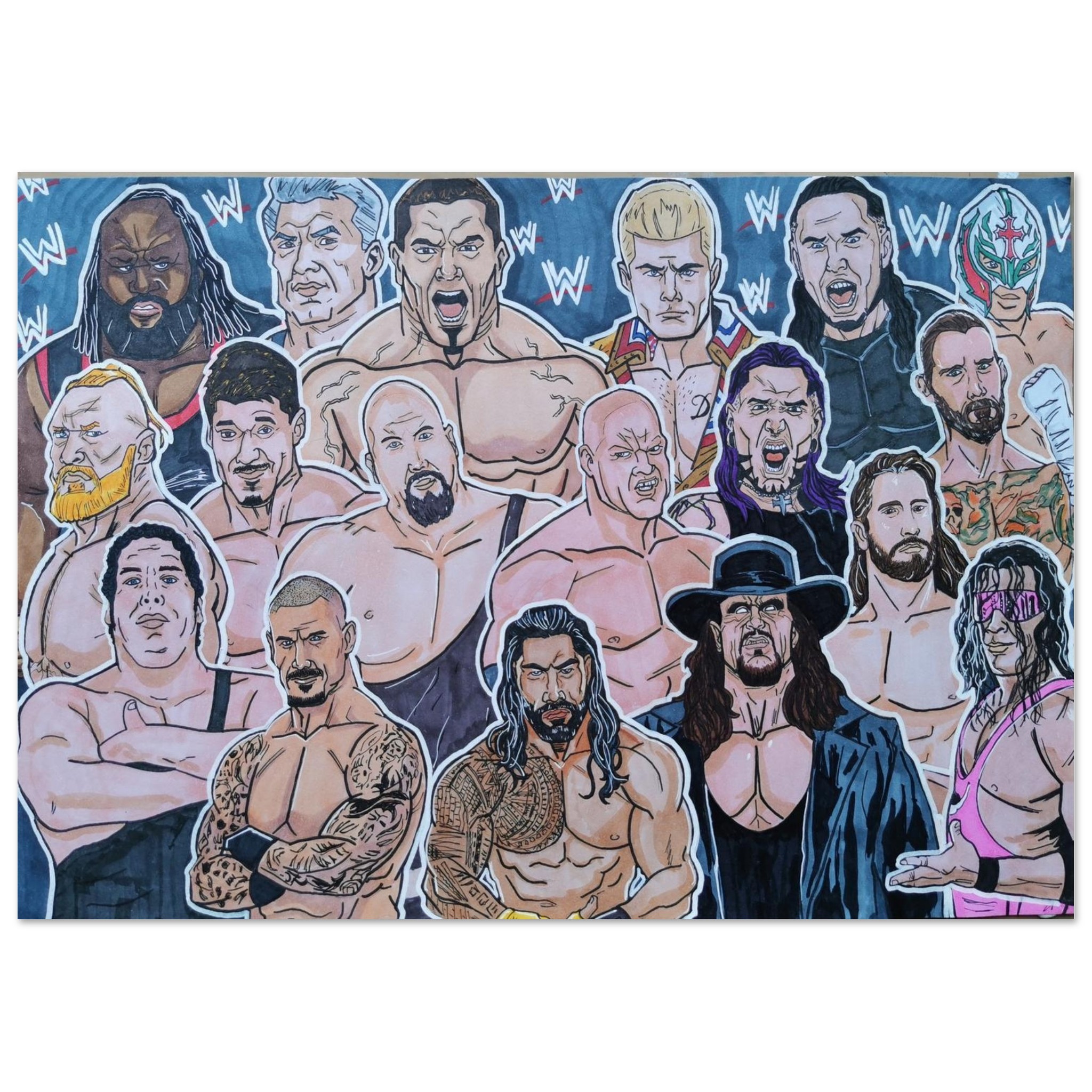 WWE WWF Part 2 Premium Matte Paper Poster A3 (29.7 x 42 cm)