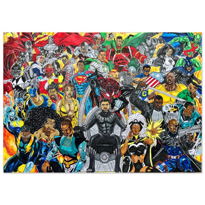 African Superheroes Premium Matte Paper Poster A3 (29.7 x 42  cm)